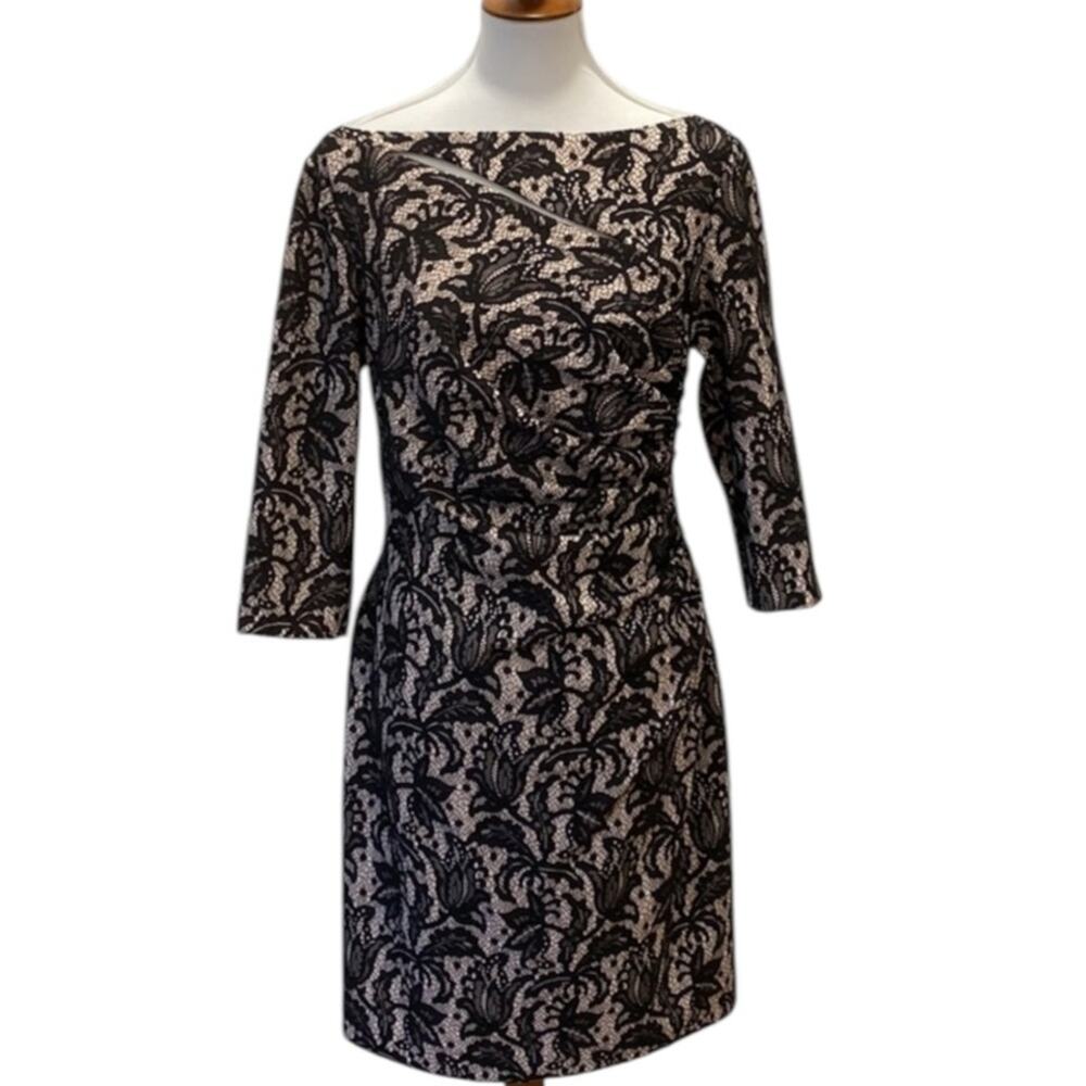Cocktail Dress 12 Semi Formal Large Classic Kay Unger New York Elegant Evening - Picture 5 of 11